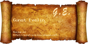Gunst Evelin névjegykártya